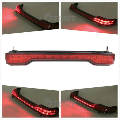King Trunk Black Latch LED Bracke Tail Light Fit For Harley Touring 2014-2025 23
