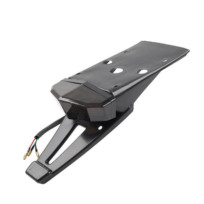 Motorcycle Rear Mudguard Brake Tail Light License Plate Lamp For Dirt Bike Smoke