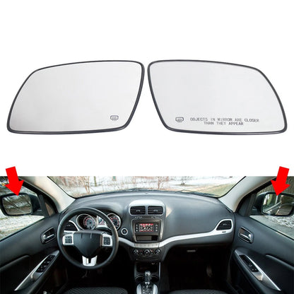1 Pair Exterior Mirror Glass With Heated For Dodge Journey 2009-2020