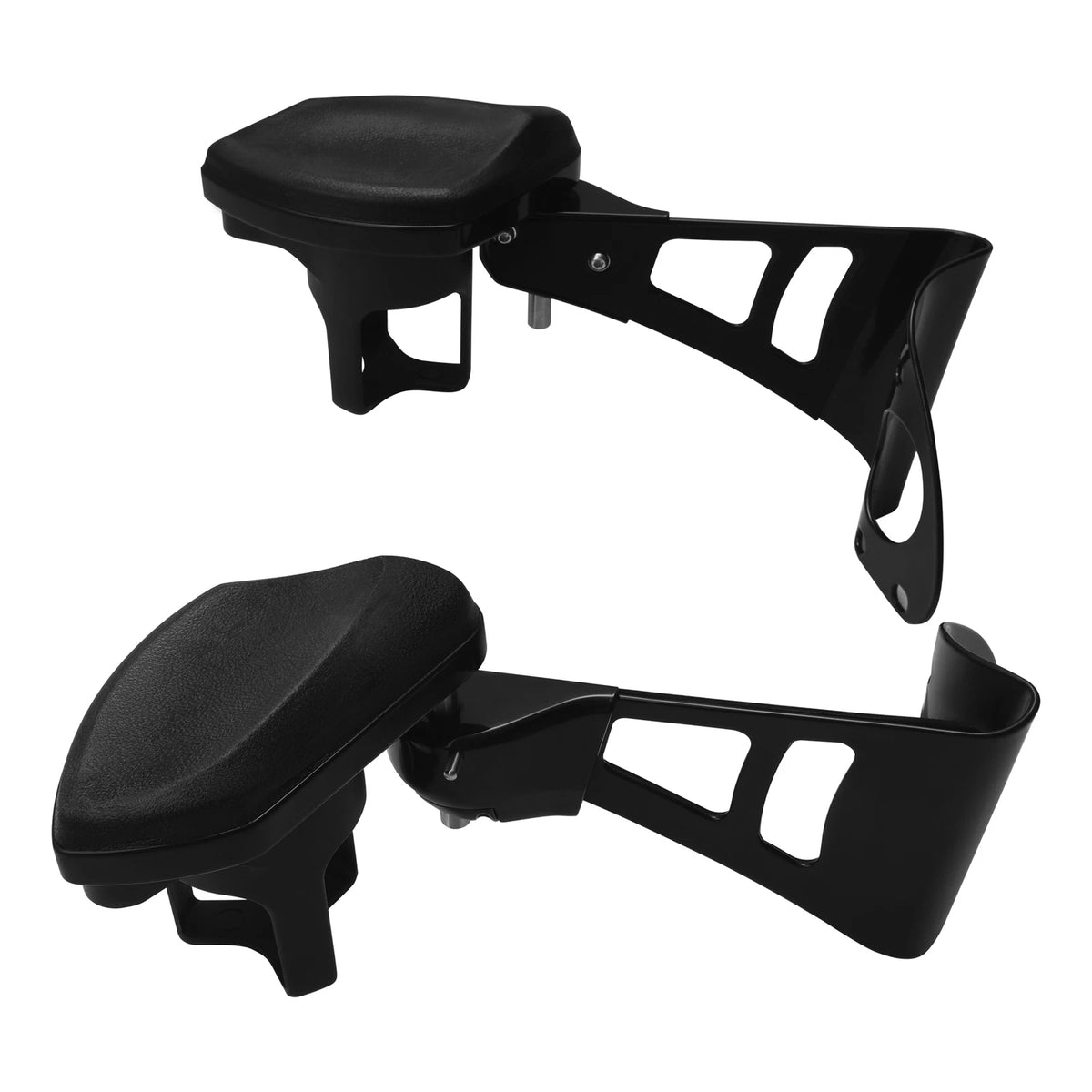 Black Rear Passenger Arm Rests W/ Drink Holder Fit For Harley Street Glide 14-Up
