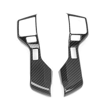 2* Steering Wheel Button Cover Trim Carbon Fiber Black For Toyota Tacoma 2016-19