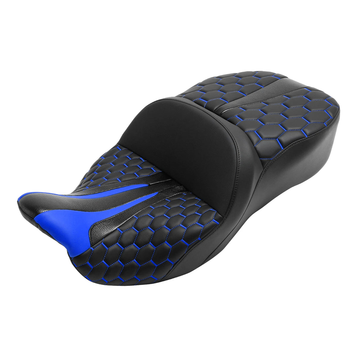 Driver Passenger Seat For Harley Touring Street Glide Road King 09-23 Black Blue
