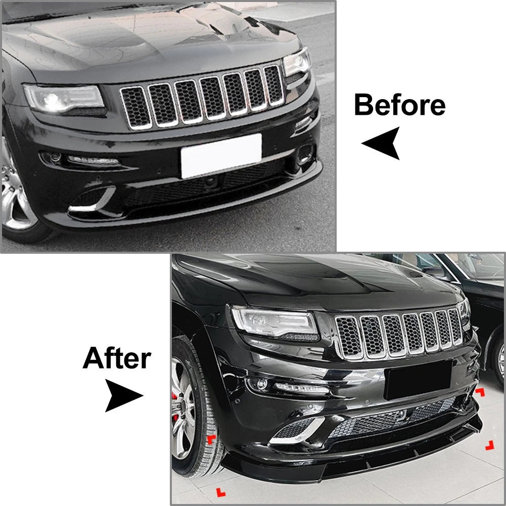 US 1x Front Bumper Lip Spoiler Splitter For Jeep Grand Cherokee SRT SRT8 2012-16