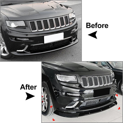 US 1x Front Bumper Lip Spoiler Splitter For Jeep Grand Cherokee SRT SRT8 2012-16