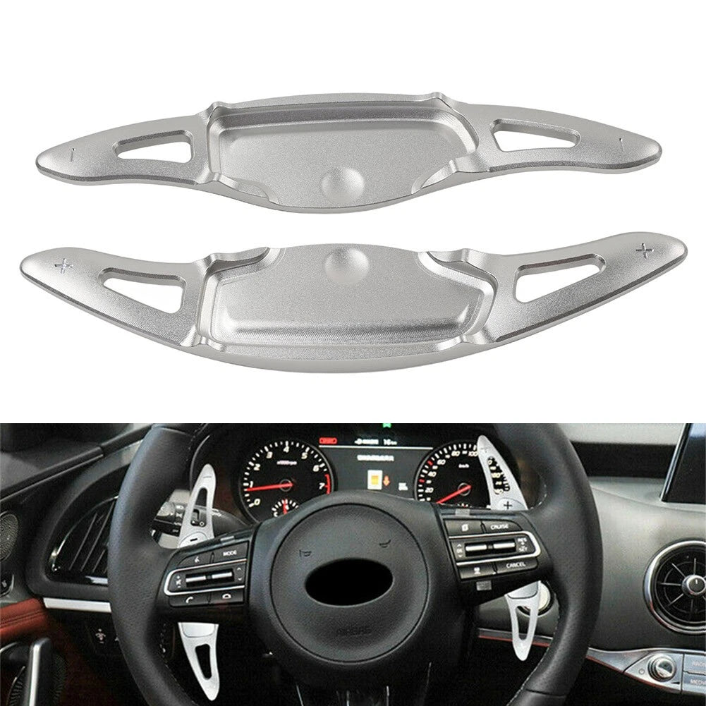 Steering Wheel Paddle Shifter Extension For Kia Stinger CK K8 2018-2020 Silver