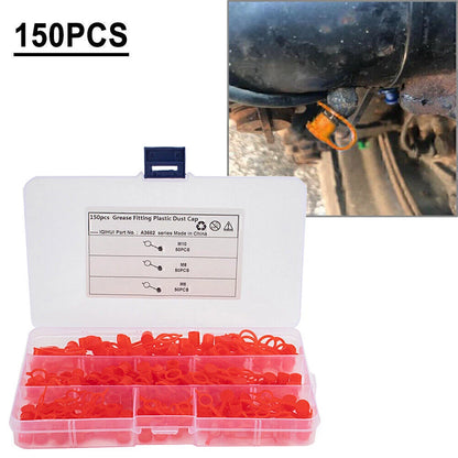 150pcs Brake Bleeder Screw Caps Grease Zerk Fitting Cap Dust Cover