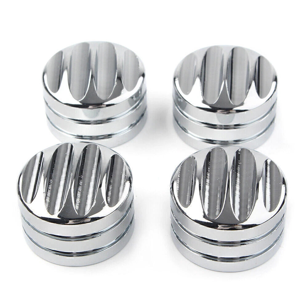 4ⅹ Head Bolt Cover Cap for Harley Twin Cam 1999-Later & Evo 1985-1999 Chrome USA