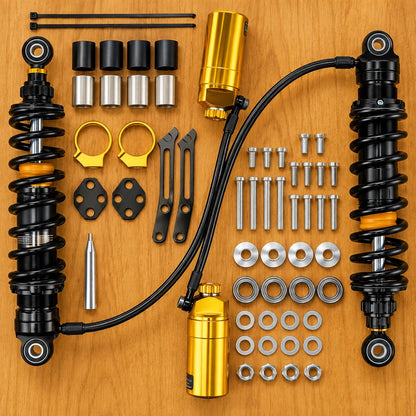 Remote Reservoir Rear Suspensions Shocks Fit For Harley Street Glide 2014-2025