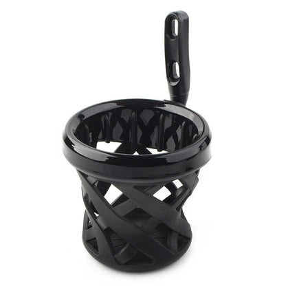 Motorcycle Handlebar Black Cup Holder Drink W/Mesh Basket Universal For Harley