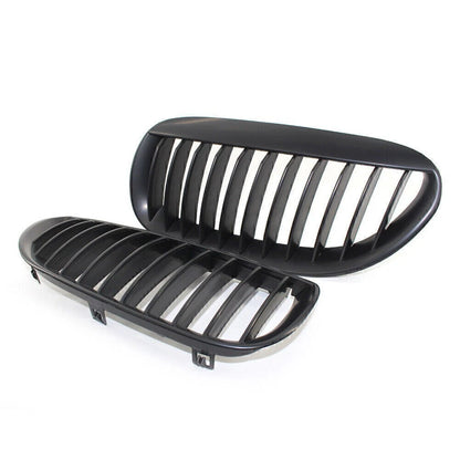 Front Kidney Bumper Grille Fit Matte Black Fit BMW E63 Coupe M6 E64 Cabrio M6