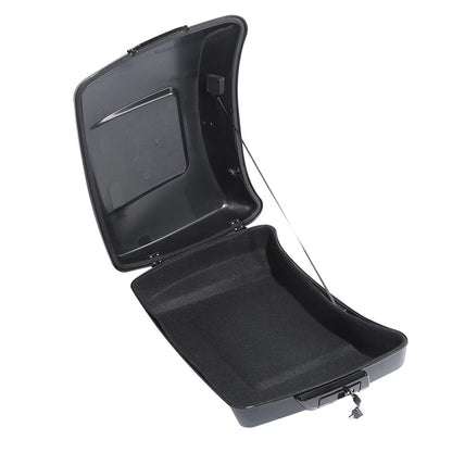 Black Chopped Trunk Backrest Mount Rack For Harley Touring Road Glide King 97-08
