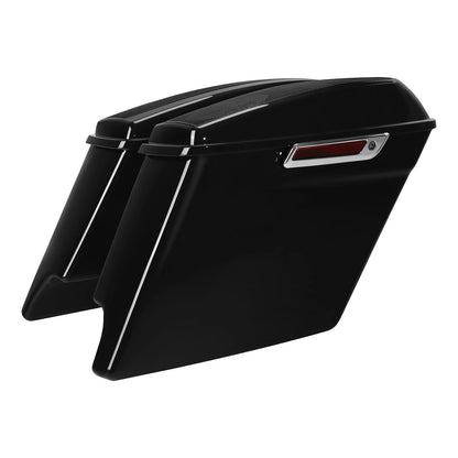 5" Stretched Saddlebags Dual 5x7" Speakers Cutout For Harley Electra Glide 14-Up