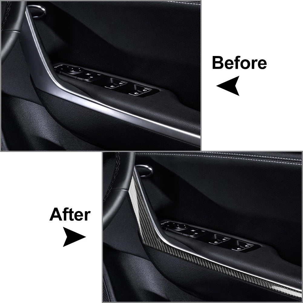 Interior Door Armrest Pusher Handle Cover Trim For Kia Stinger 2018-2023 Black