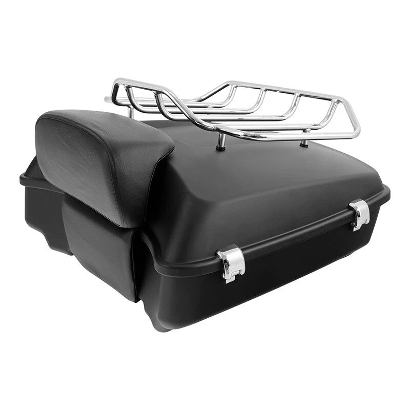Matt Black Chopped Trunk Pad Plate Mount Rack Fit For Harley Touring 2014-2026