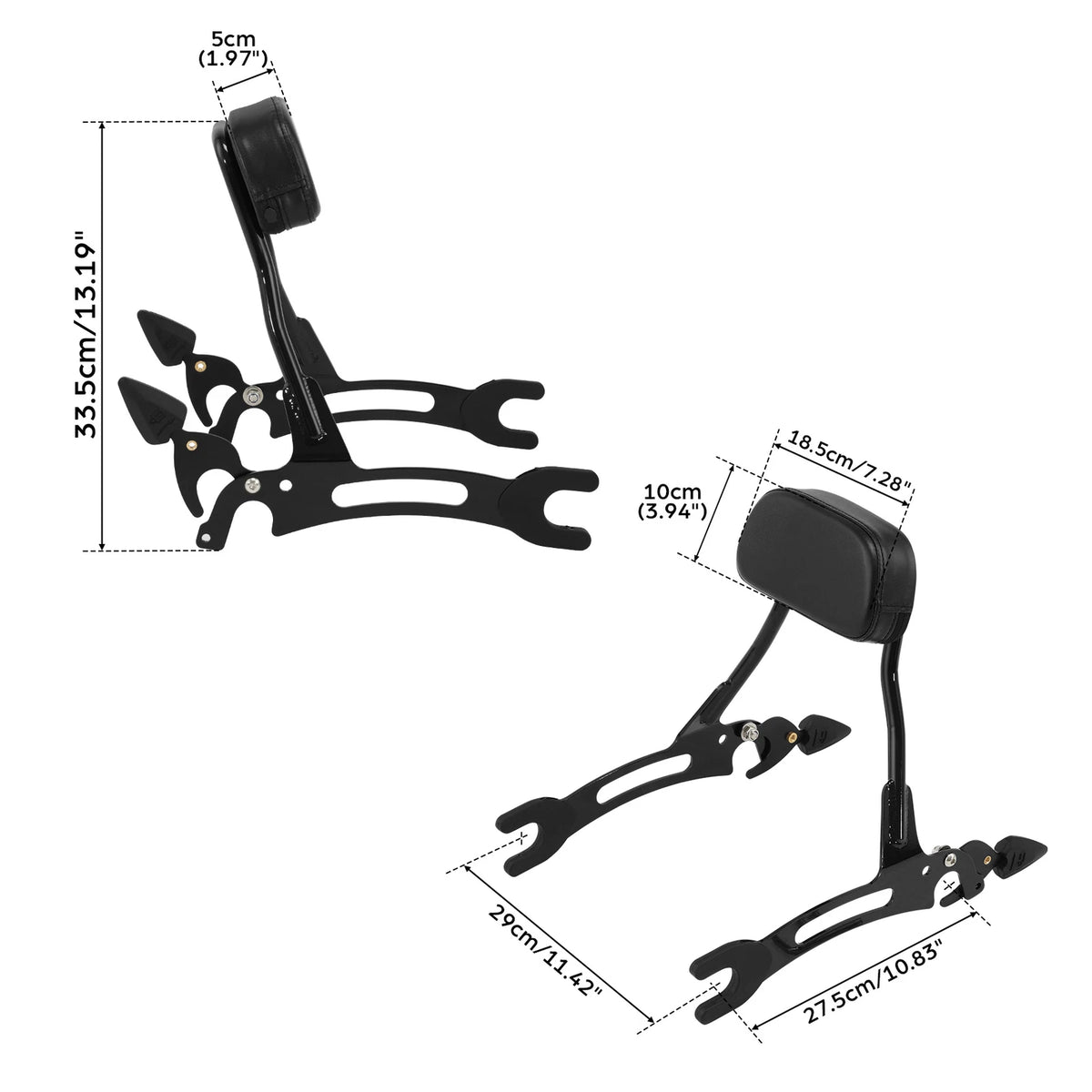 Passenger Sissy Bar Backrest Mounting Spools Fit For Indian Roadmaster Chieftain