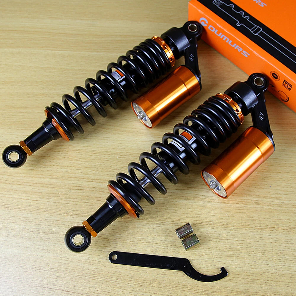 13.5'' 340mm Motorcycle Rear Air Shocks Absorbers Suspensions For Harley Yamaha