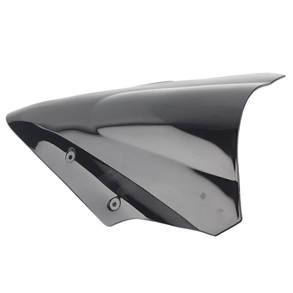Dual Bubble Windscreen Windshield For Kawasaki Ninja 650 EX650 ER6F 17-19 Black
