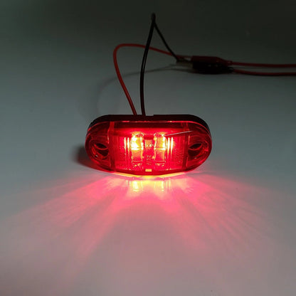 2 SMD LED Side Marker Light Identification Light For Truck Trailer RV SUV Red