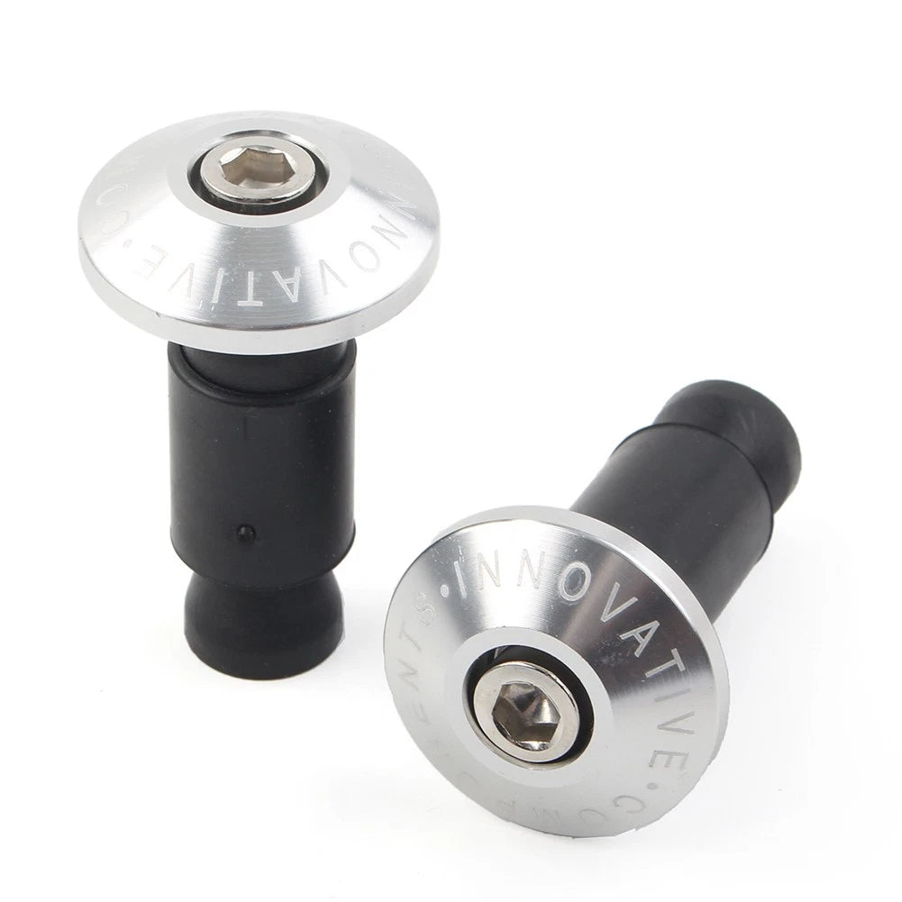 Motorcycle CNC 7/8'' Handle Bar End Cap Grips Cap Plugs Dirt bike Silver US