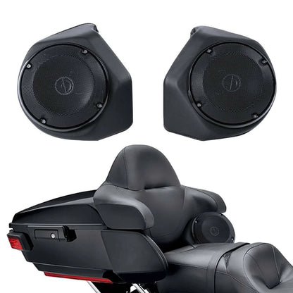 King Trunk Pad Rack Speakers Fit For Harley Touring Road King 2014-Up