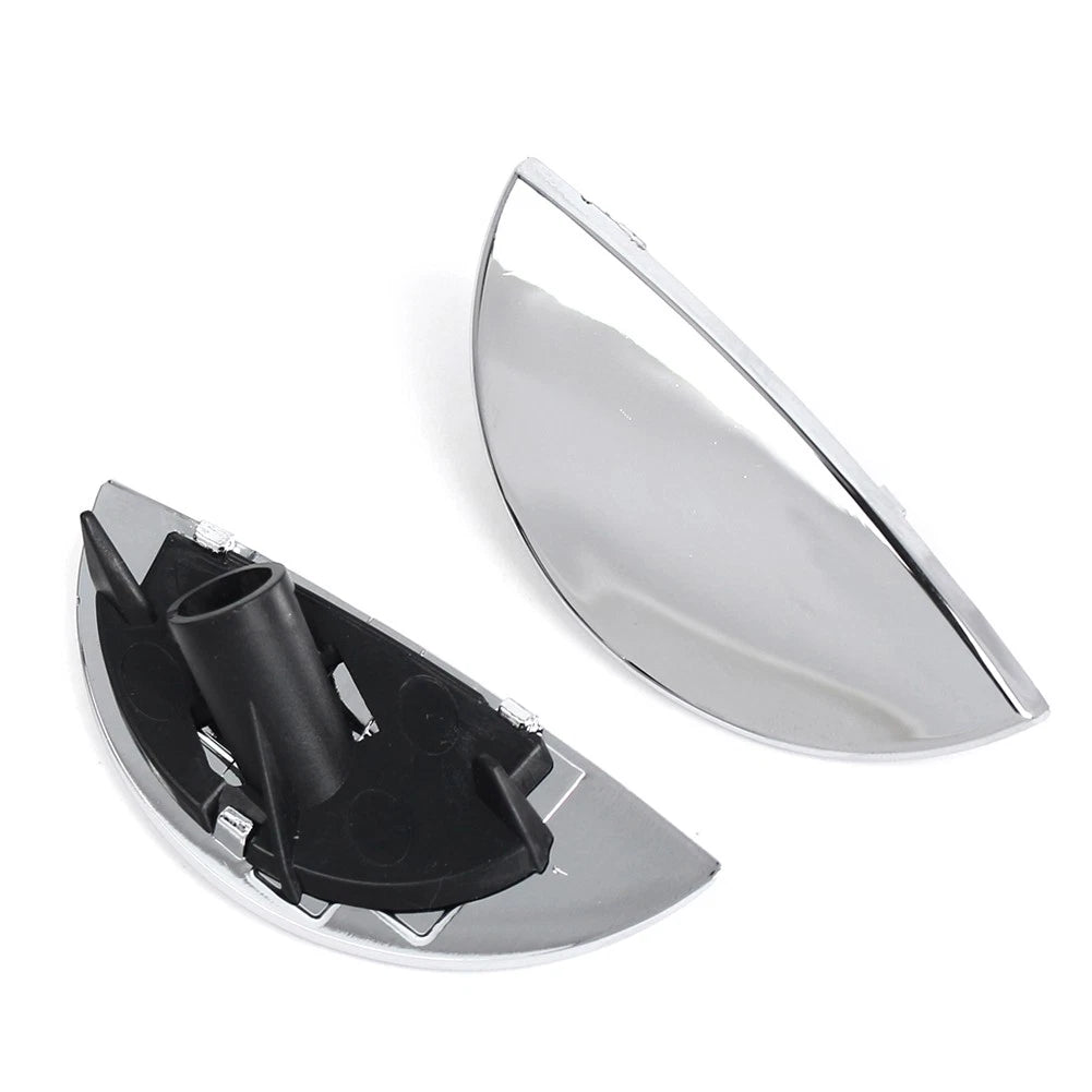 2pcs Chrome Headlight Washer Nozzle Cover For BMW Mini Cooper R50 R52 R53 01-06