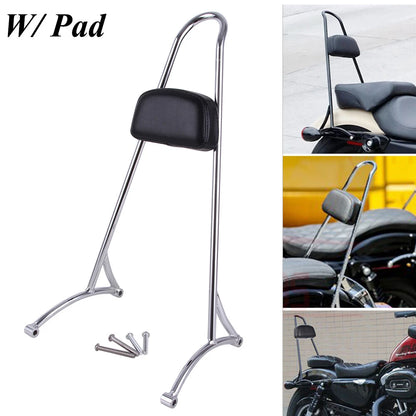 Detachable Passenger Sissy Bar Backrest Pad For Harley Sportster 1200 883 04-21
