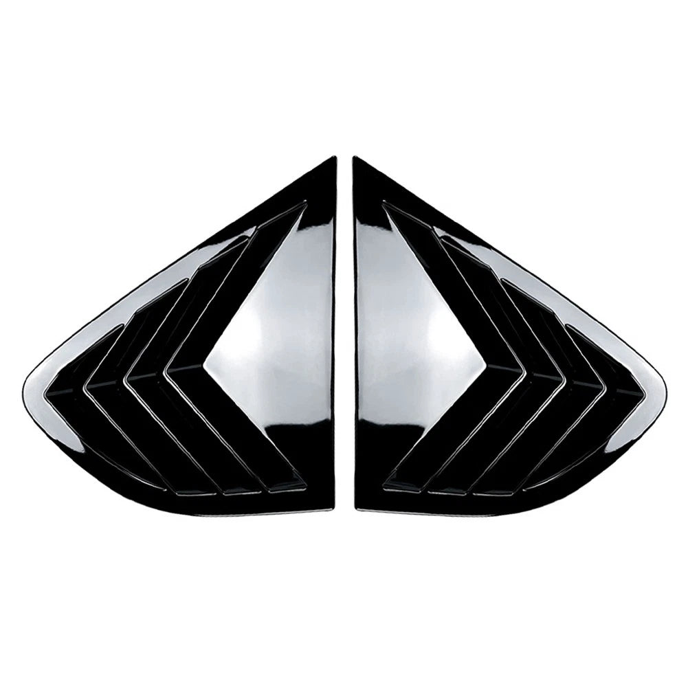 Glossy Black Rear Window Louver Shutter Cover Trim For BMW X4 F26 2014-2018