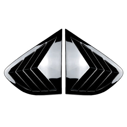 Glossy Black Rear Window Louver Shutter Cover Trim For BMW X4 F26 2014-2018