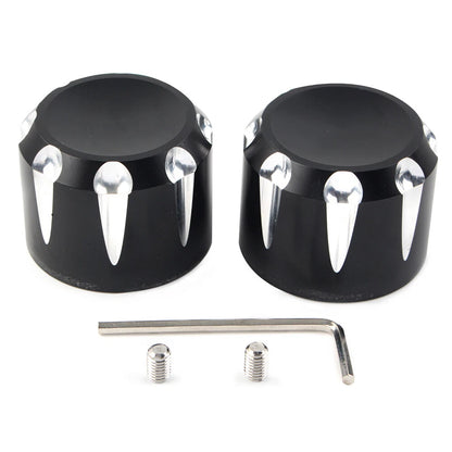CNC Front Axle Nut Cover Cap Black For Harley Touring Road King Electra Glide US