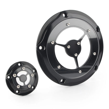Black Derby Timing Timer Cover For Harley Road King Electra Glide Softail US