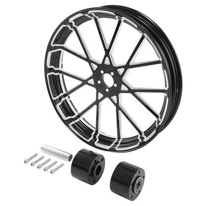 21" Front Wheel Rim Dual Hub & Fender Fit For Harley Electra Road Glide 2008-13