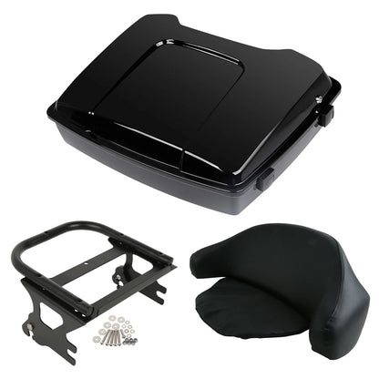 Razor Trunk & Backrest Pad Rack Fit For Harley Touring FLHR FLHT 97-08