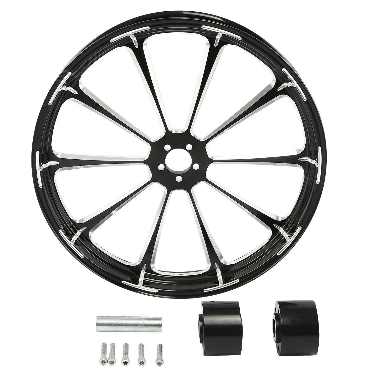 18'' Front Wheel Rim & Dual Disc Hub Fit For Harley Touring Road Glide 1997-2021