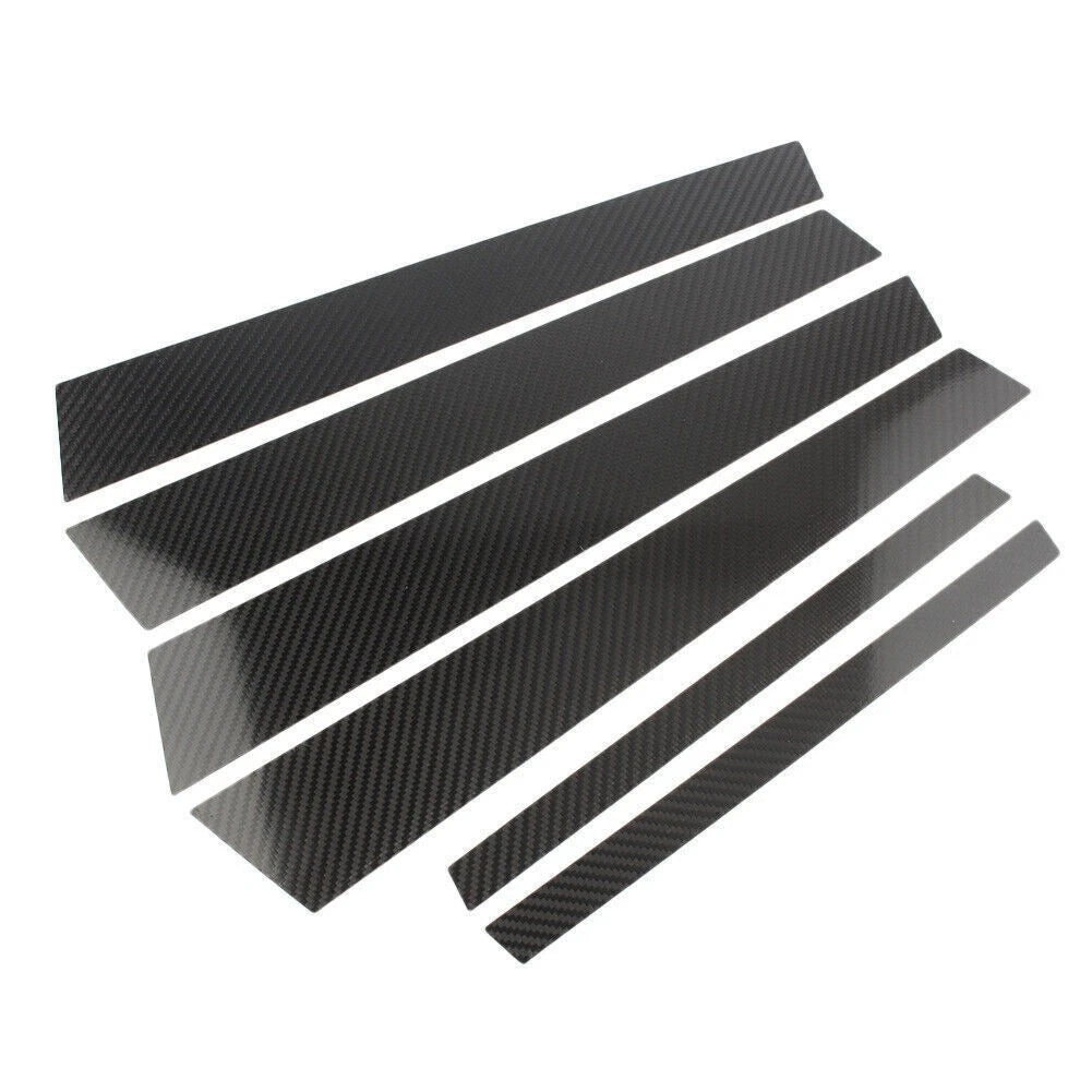 Window B Pillar Trim Cover Set Carbon Fiber Fit BMW 3 Series E46 1998-2004