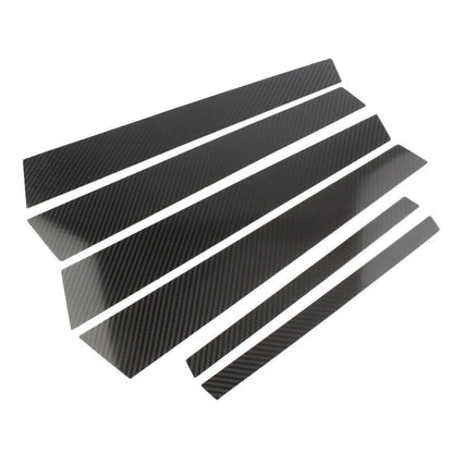 Window B Pillar Trim Cover Set Carbon Fiber Fit BMW 3 Series E46 1998-2004