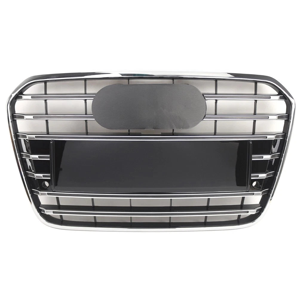 1 Piece Front Radiator Grill Upper Grille For Audi A6 C7 S6 2012-2015 Chrome