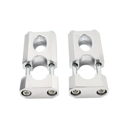 22mm 7/8'' Motor HandleBar Mount Clamp Risers For 50-125cc Dirt Pit Bike Silver