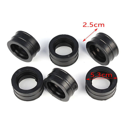 For 6Pcs HONDA CBX1000 1979-1980 Motorcycle Carburetor Intake Manifold Boot