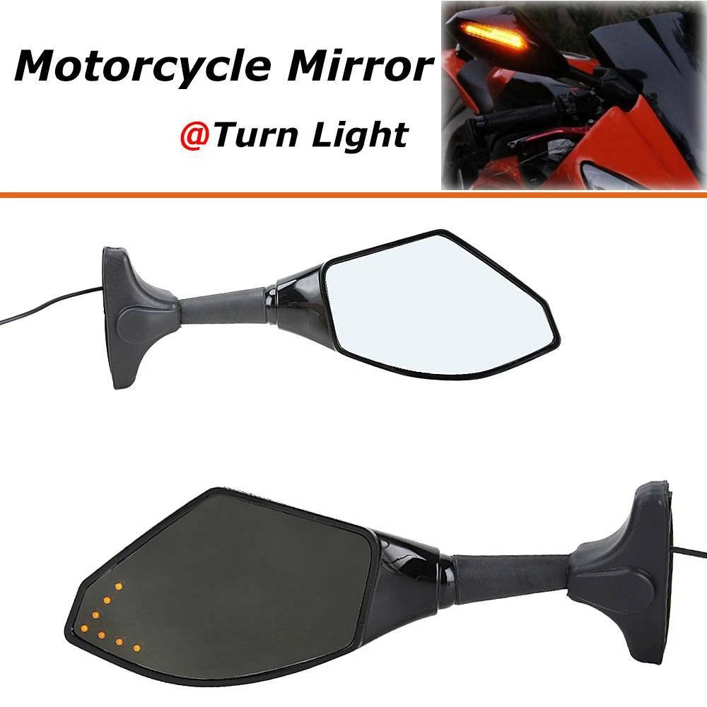 LED TURN SIGNAL MIRRORS For 2001 2002 2003 2004 2005 2006 Yamaha YZF R6 / FZ6R