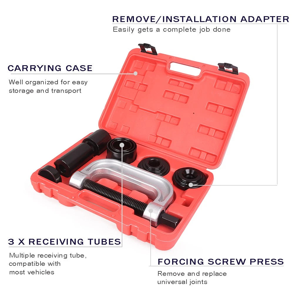 Heavy Duty Ball Joint Service Tool Press U-Joint Removal Tool Kit Drive Adapters