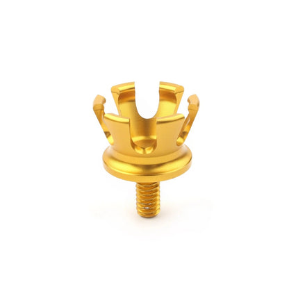 Imperial Crown Style Rear Seat Bolt Tab Screw Mount Aluminum For Harley 96+ Gold