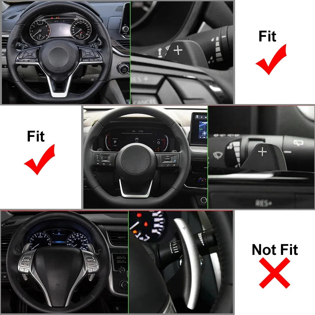 Steering Wheel Paddle Shifter For Nissan Altima Rogue X-Trail Pathfinder Silver