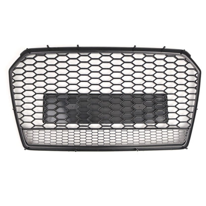 1pc Glossy Black Front Bumper Honeycomb Grille For Audi A6 S6 C7 2016-2018