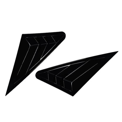 Glossy Blk Rear Window Louver Shutter Cover Trim For Audi A3 S3 8V Sedan 14-20
