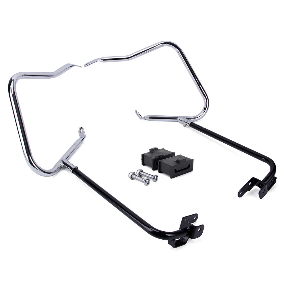 Saddlebag Bracket Guard Crash Bars For Harley Road King Electra Street Glide 14+