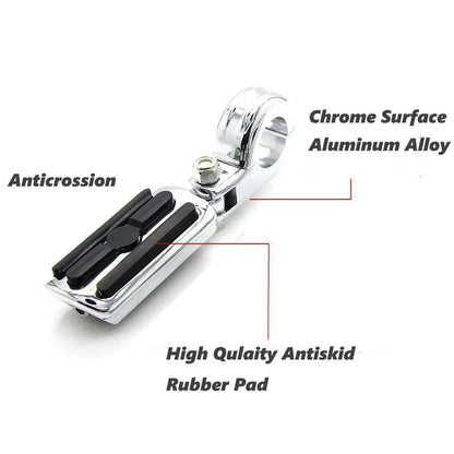 1 1/4" Chrome Engine Guard Mounts Clamps Highway Foot Pegs Footrest For Harley