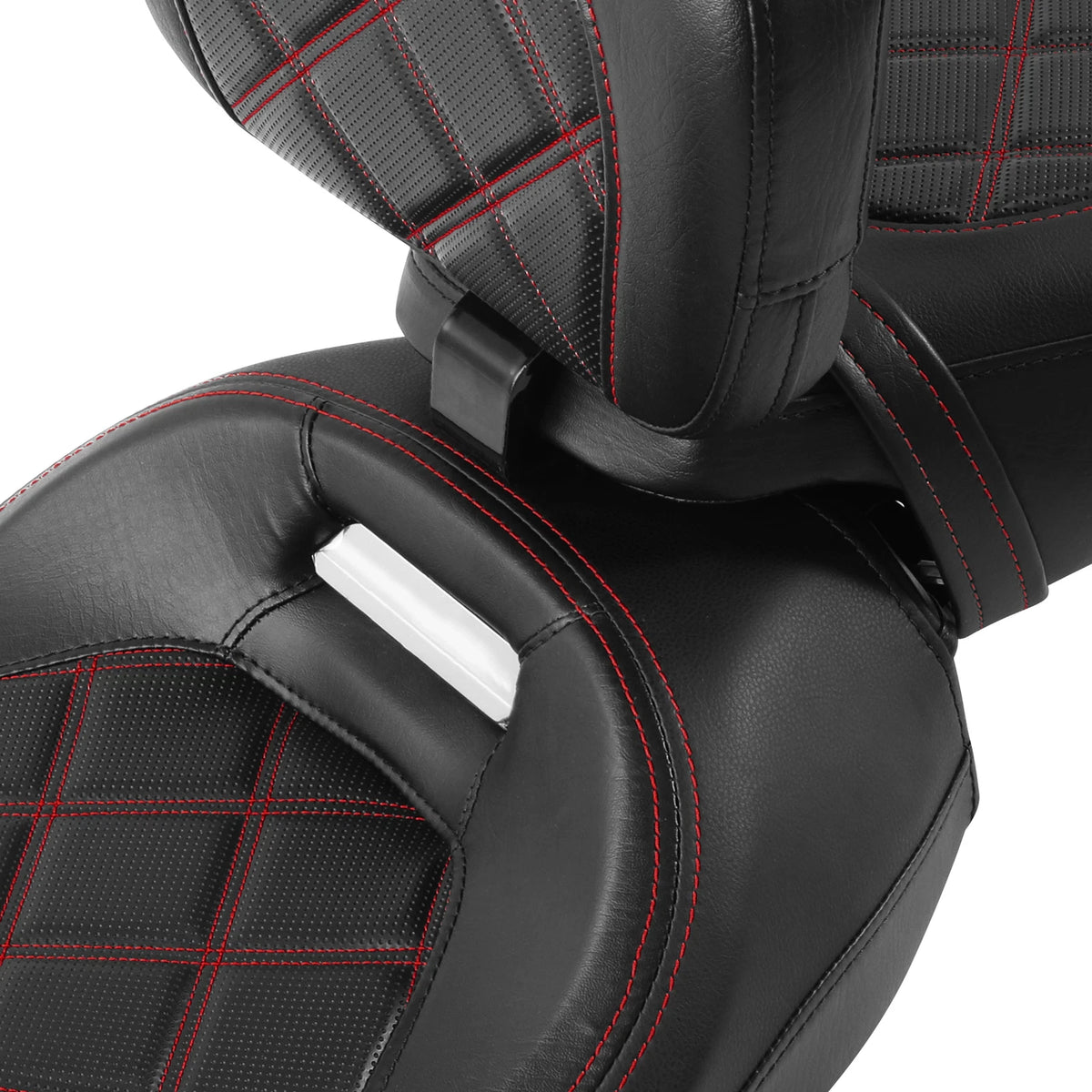 Driver & Passenger Seats Backrest Fit For Harley Electra Glide 2009-23 Black Red