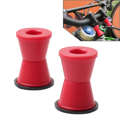 Handlebar Clamp Mount Bushings For CRF YZF RMZ KLX KX Dirt Pit Red+Black