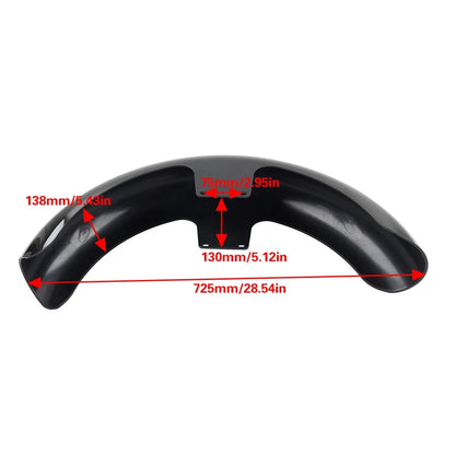 19" Wheel Wrap Black Front Mudguard ABS For Harley Touring Road Street Glide