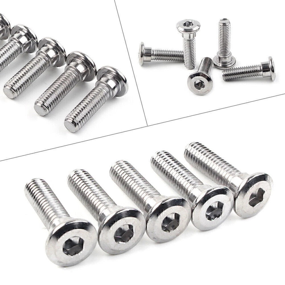 5x M8x30mm x 1.25 Bolts Ti Hex Socket Disc Brake Rotor Screws Fasteners US